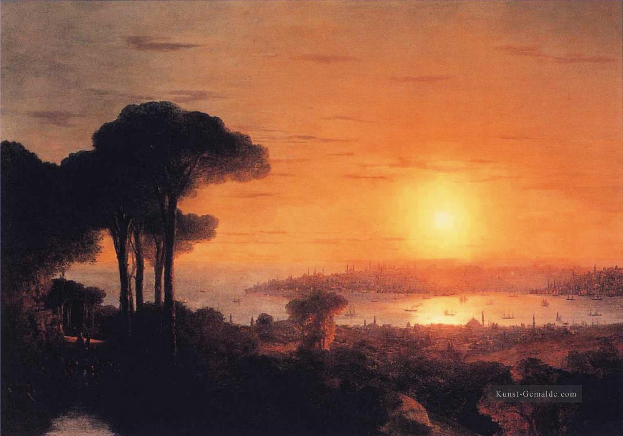 Sonnenuntergang über dem goldenen Horn 1866 Verspielt Ivan Aiwasowski russisch Ölgemälde